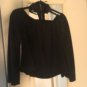 Missguided Black Choker Blouse
